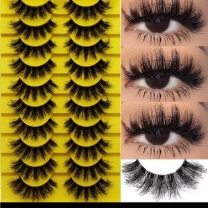 10 Fluffy 3D Strip Lashes 5⭐️